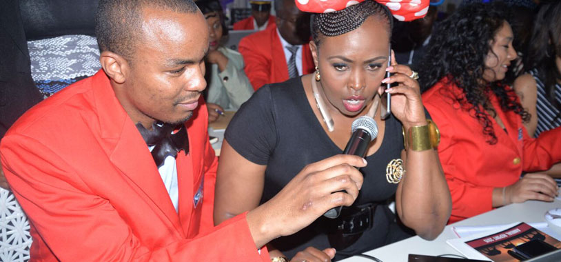 Caroline Mutoko makes a call to an investor